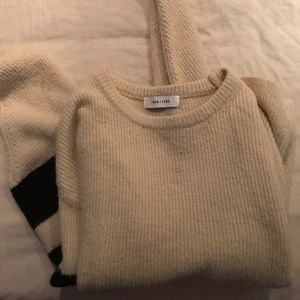 John & Jenn varsity striped sweater (size m)